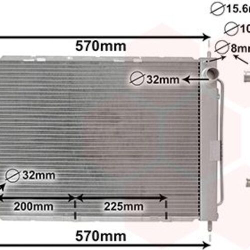 Radiator, engine cooling VAN WEZEL 4300M499